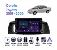 Штатная магнитола Toyota Corolla 01-04 (прав.руль), 01-06 (лев.руль), Wide Media LC9256ON-2/32B черн.