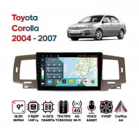Штатная магнитола Toyota Corolla 2004 - 2007 (бежевая), Wide Media KS9074QR-4/32 (правый руль)