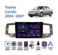 Штатная магнитола Toyota Corolla 2004 - 2007 (бежевая), Wide Media LC9074ON-2/32T (правый руль)