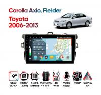 Штатная магнитола Toyota Corolla Axio, Fielder 2006 - 2013 (антрацит), Wide Media KS9038QR-4/32